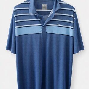 Callaway Men's Navy and Light Blue Polo Shirt